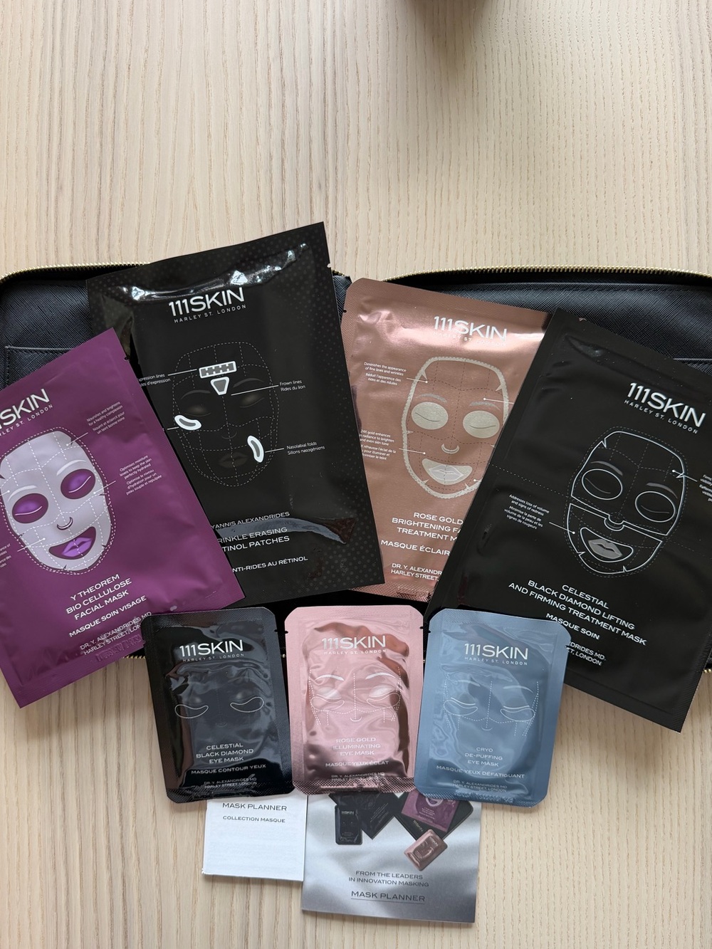 111SKIN Luxury Mask Set & Travel Case – Sheet Masks & Eye Masks Bundle NWT